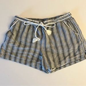 Anthropologie Grey Striped Shorts